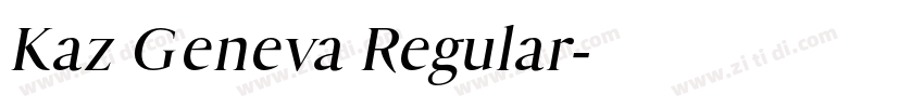 Kaz Geneva Regular字体转换